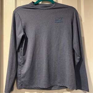 Vineyard Vines Youth Heather Gray Long Sleeve Tee